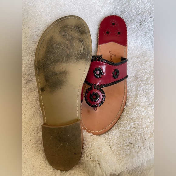 Jack Rogers “Spirit” Sandals. Garnet & Black in original box. - Picture 3 of 6